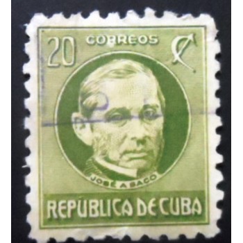 Selo postal de Cuba de 1917 José Antonio Saco U sev