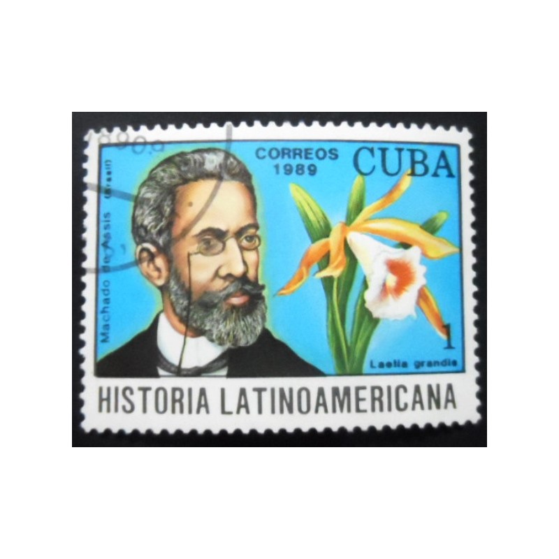 Selo postal de Cuba de 1989 Machado de Assis