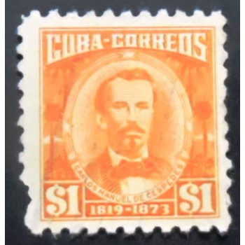 Imagem similar à do selo postal de Cuba de 1954 Carlos Manuel de Cespedes