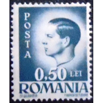 Imagem do Selo postal da Romênia de 1945 Michael I of Romania 50