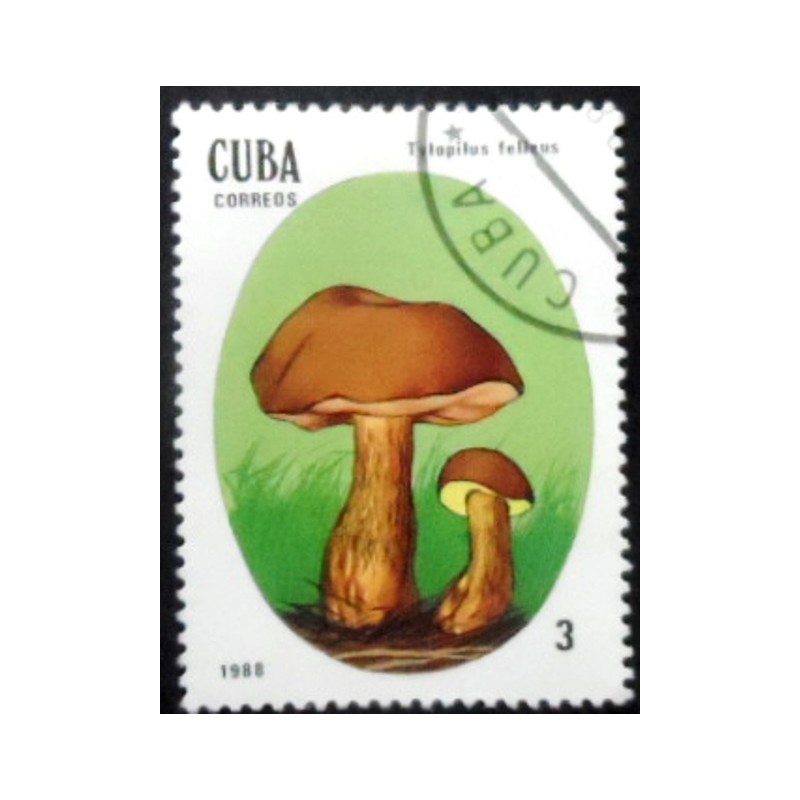 Selo postal de Cuba de 1988 Tylopilus Felleus