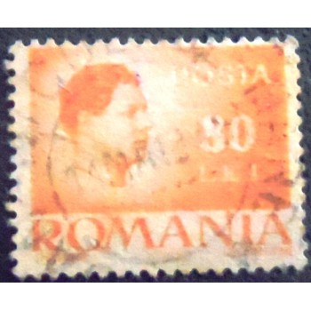 Imagem do Selo postal da Romênia de 1945 Michael I of Romania 80