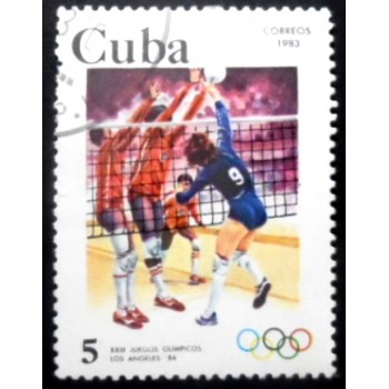 Selo postal de Cuba de 1983 Volleyball