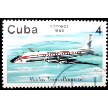 Selo postal de Cuba de 1988 Bristol Britannia 318