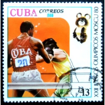 Selo postal de Cuba de 1980 Boxing