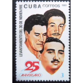 Selo postal de Cuba de 1981 Revolutionaries