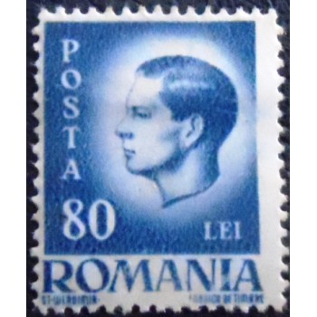Imagem do Selo postal da Romênia de 1947 Michael I of Romania 80
