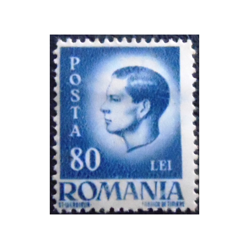 Imagem do Selo postal da Romênia de 1947 Michael I of Romania 80