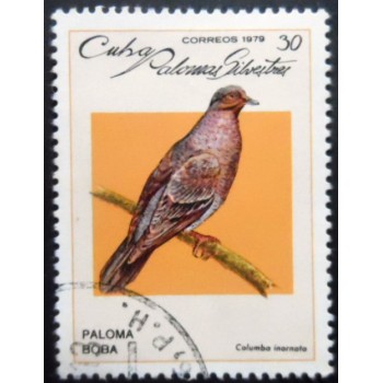 Selo postal de Cuba de 1979 Plain Pigeo