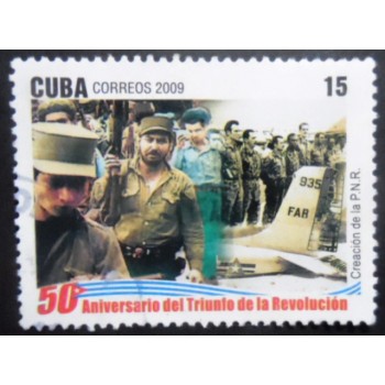 Selo postal de Cuba de 2009 Creation of the P.N.R.