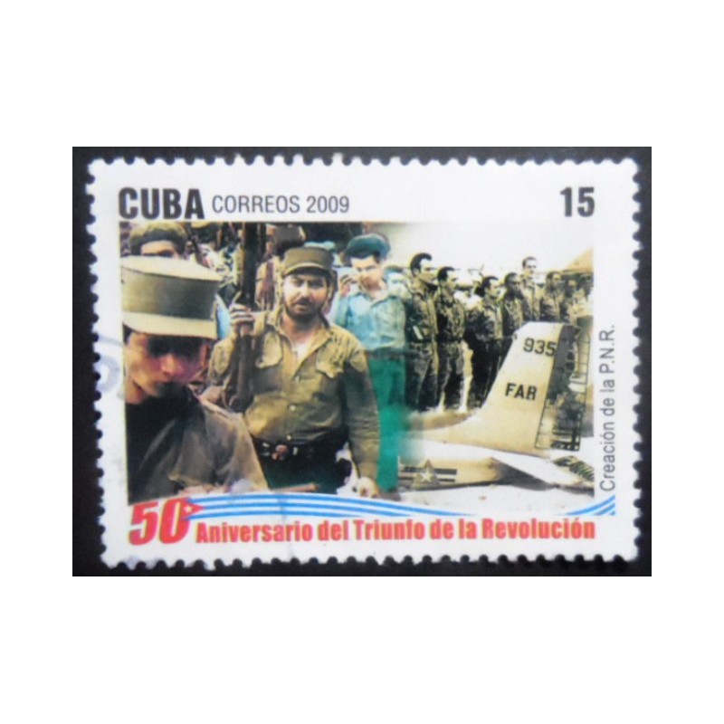 Selo postal de Cuba de 2009 Creation of the P.N.R.