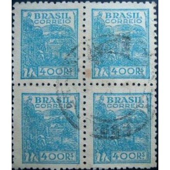 Quadra de selos postais do Brasil 1942 Trigo 400 U