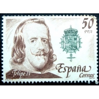 Selo postal da Espanha de 1979 Felipe IV 50 U