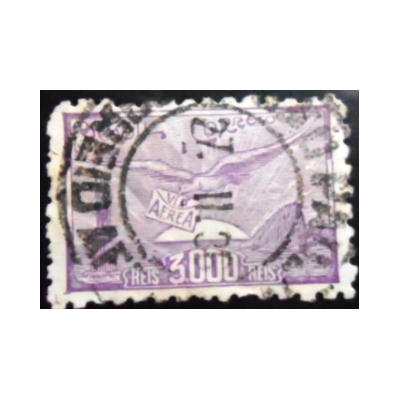 Selo postal do Brasil de 1930 Nyrba variedade A U