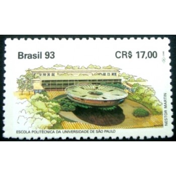 Selo postal do Brasil de 1993 - Escola Politécnica SP M