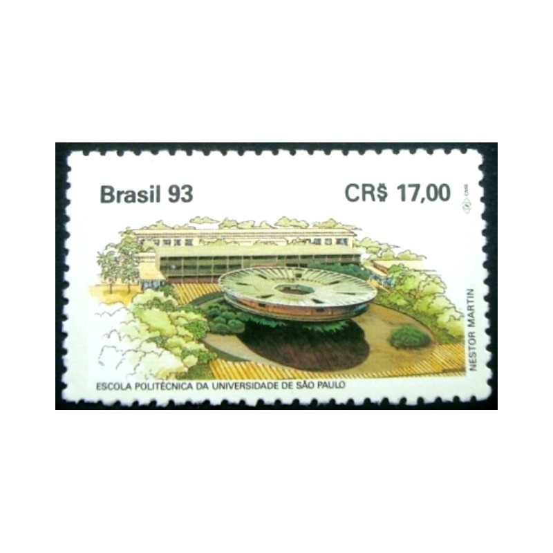 Selo postal do Brasil de 1993 - Escola Politécnica SP M