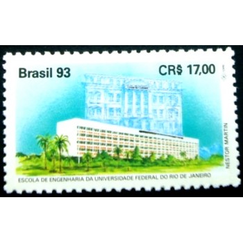 Selo postal do Brasil de 1993 Escola de Engenharia UFRJ