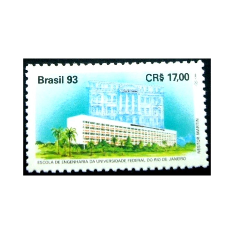 Selo postal do Brasil de 1993 Escola de Engenharia UFRJ