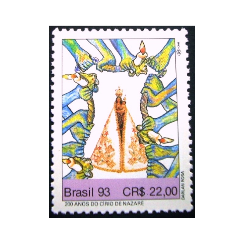 Selo postal do Brasil de 1993 Círio de Nazaré M