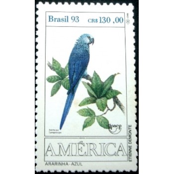 Selo postal do Brasil de 1993 - Ararinha Azul M