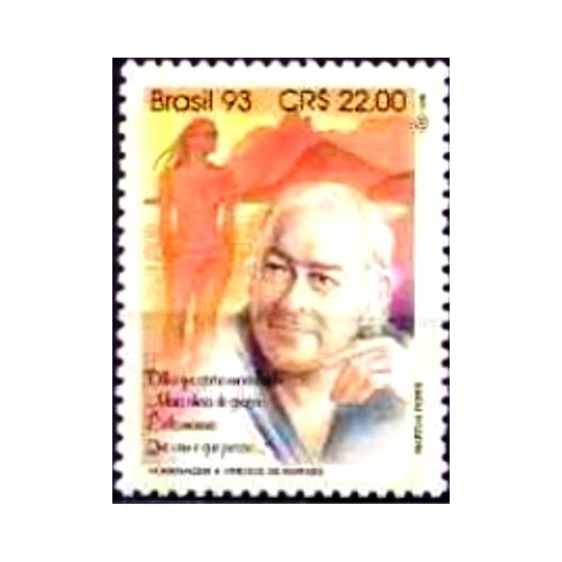 Selo postal do Brasil de 1993 - Vinícius de Moraes M