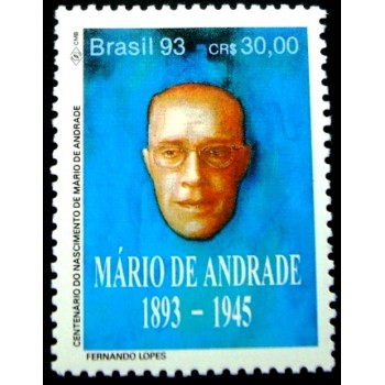 Selo postal do Brasil de 1993 Mario de Andrade