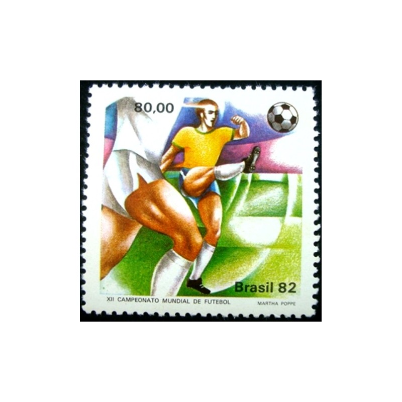 Selo postal do Brasil de 1982 Jogada M