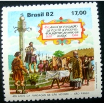 Selo postal do Brasil de 1982 - São Vicente M