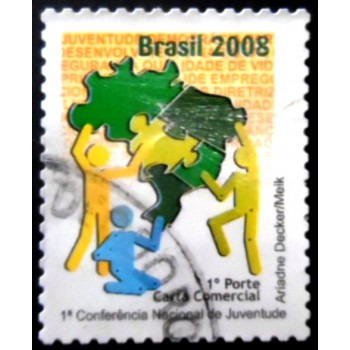 Selo postal do Brasil de 2008 Conferência Juventude U