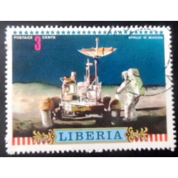 Selo postal da Libéria de 1972 Apollo 16