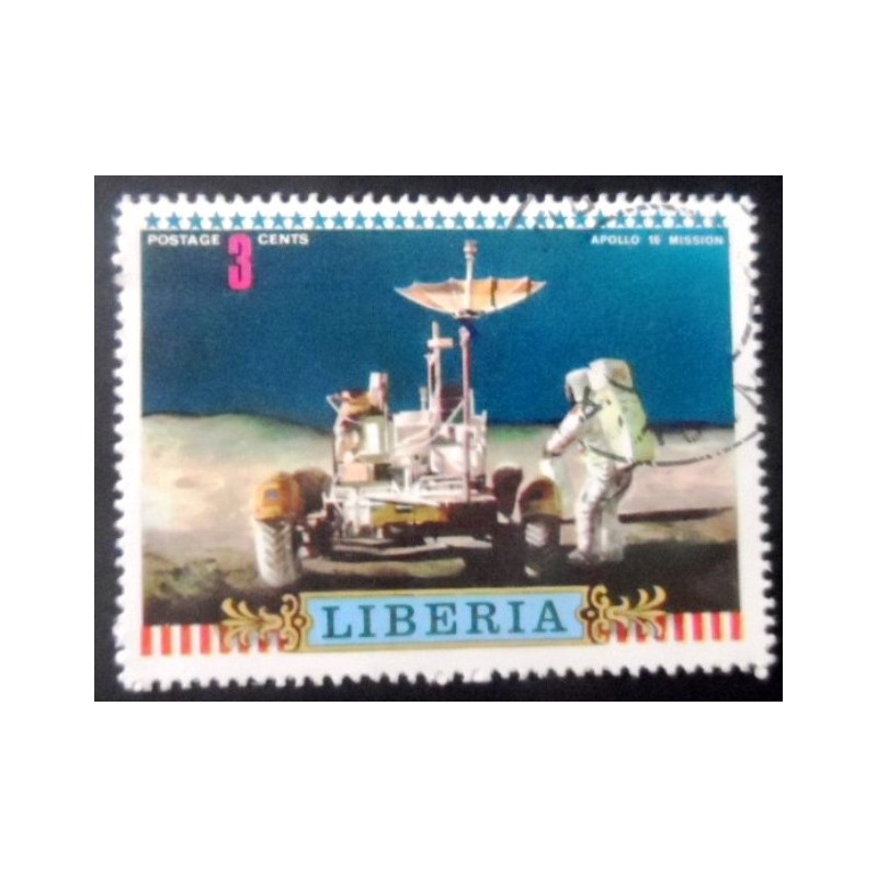 Selo postal da Libéria de 1972 Apollo 16