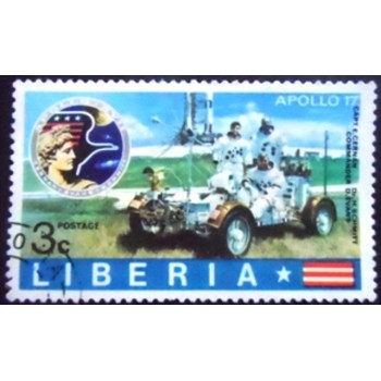 Selo postal da Libéria de 1973 Vehicules Testing on the Earth