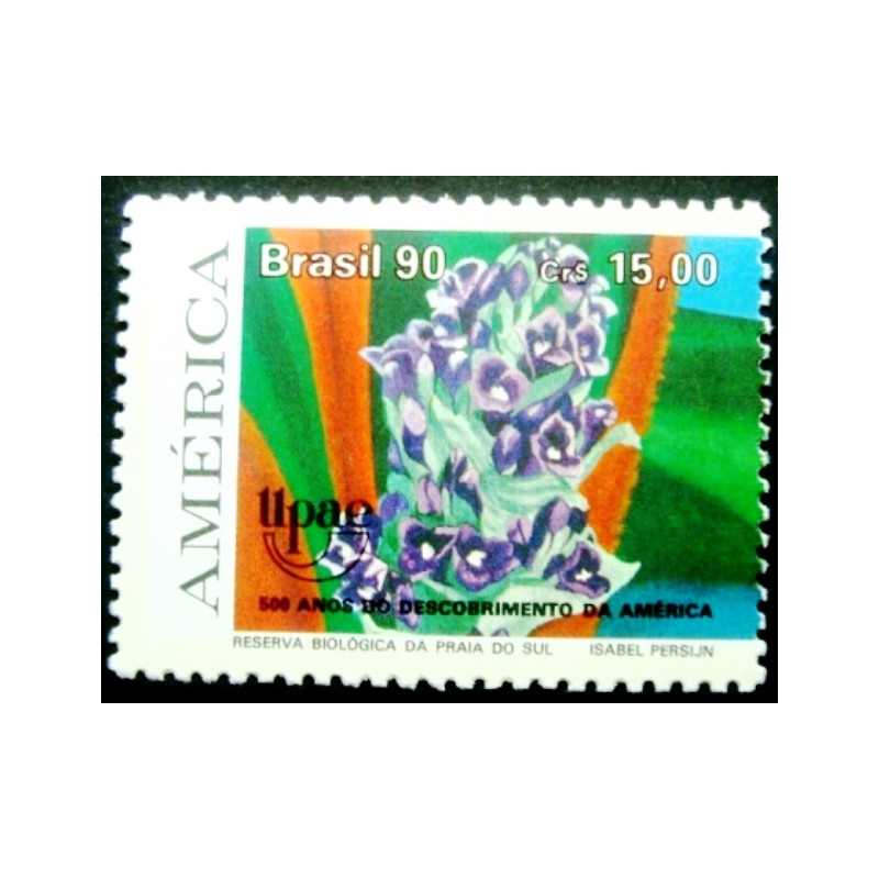 Selo postal do Brasil de 1990 Gravatá M