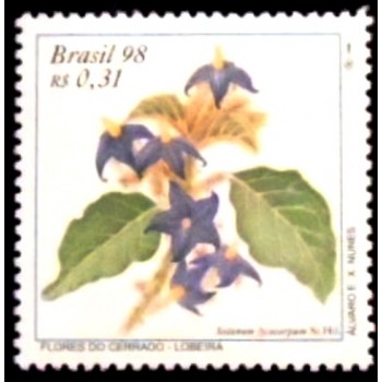 Selo postal do Brasil de 1998 Orquídea M