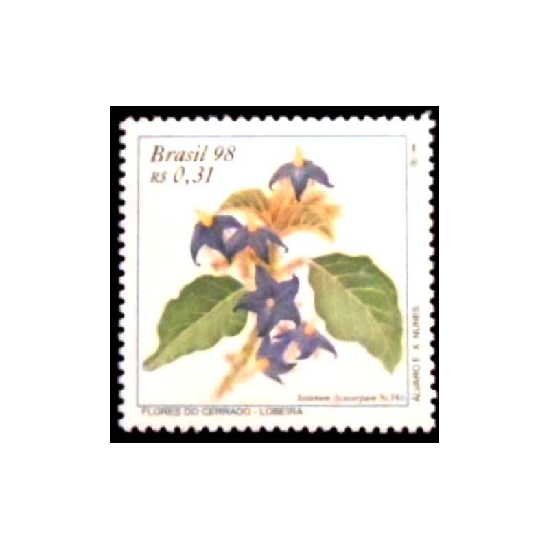 Selo postal do Brasil de 1998 Orquídea M