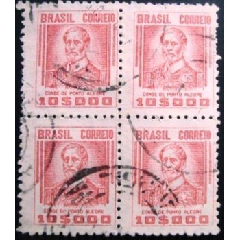 Quadra de selos postais do Brasil 1942 Conde de Porto Alegre