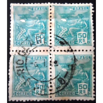 Quadra de selos postais do Brasil 1936 Aviação 50