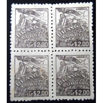 Quadra de selos postais do Brasil de 1946 Comércio 2