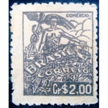 Selo postal do Brasil de 1946 Comércio 2 N