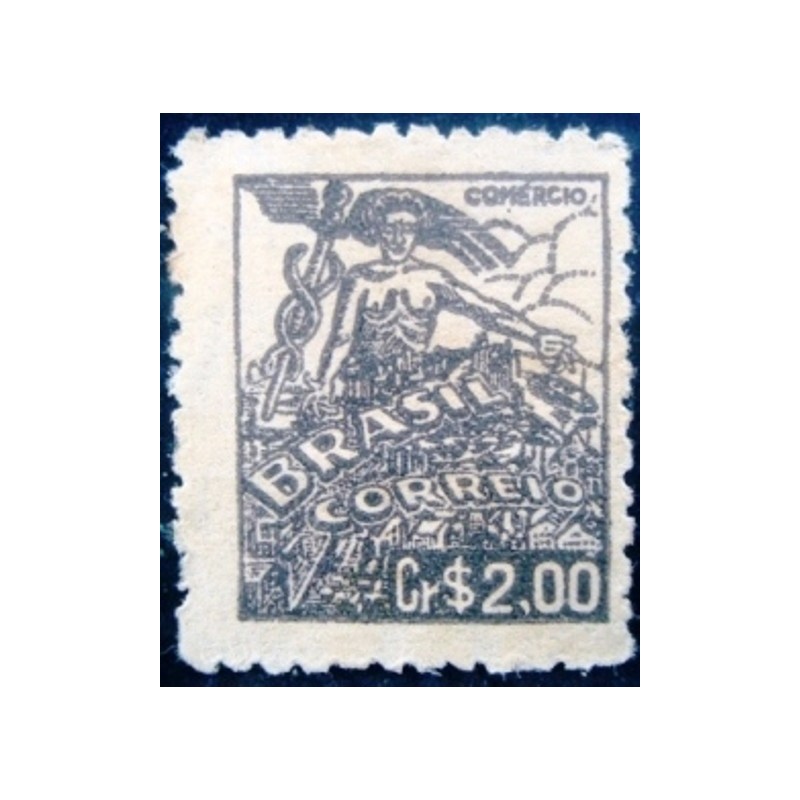 Selo postal do Brasil de 1946 Comércio 2 N