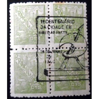 Quadra de selos postais do Brasil de 1954 - Duque de Caxias 1,50 U