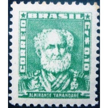 Selo postal do Brasil de 1954 almirante Tamandaré 10 N