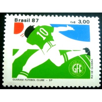 Selo postal do Brasil de 1987 Guarani F. C. M