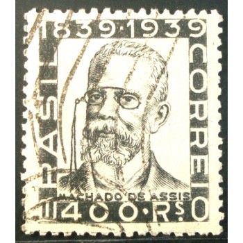 Imagem similar à do selo postal do Brasil de 1940 Machado de Assis U