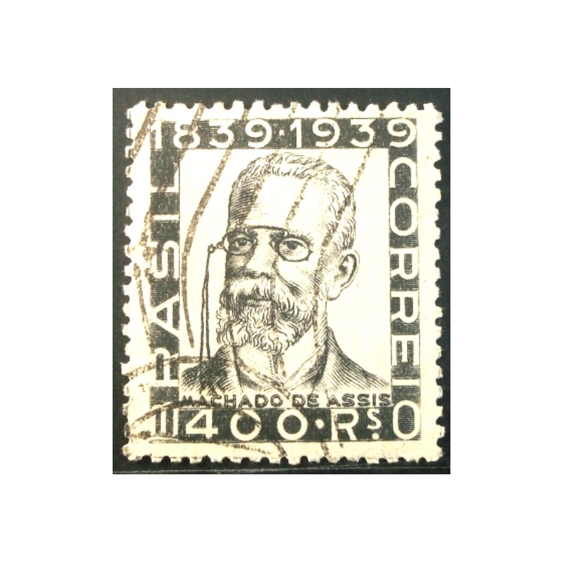 Imagem similar à do selo postal do Brasil de 1940 Machado de Assis U