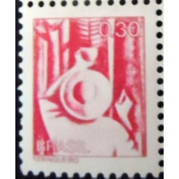 Selo postal do Brasil em 1979 Seringueiro M