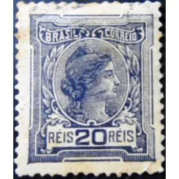 Imagem similar à do selo postal do Brasil de 1918 Alegoria República 20 U