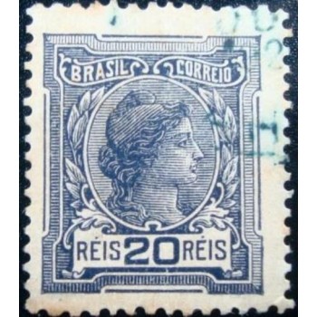 Imagem similar à do selo postal do Brasil de 1918 Alegoria da República 20 U