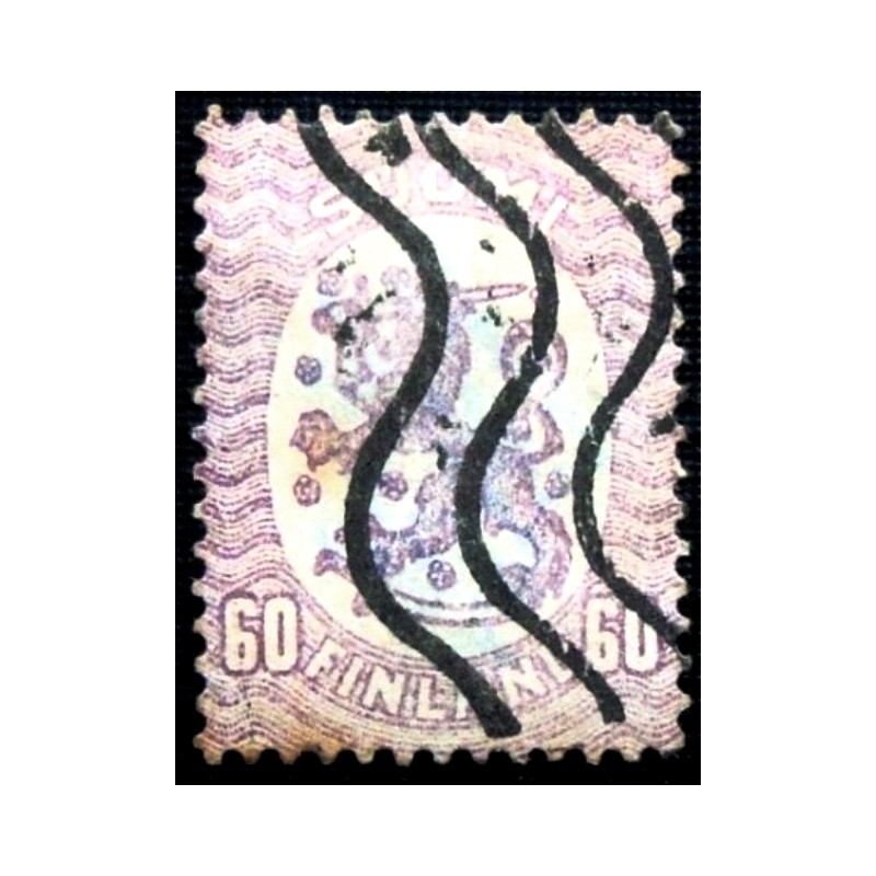 Selo postal da Finlândia de 1921 Saarinen Design 60 U