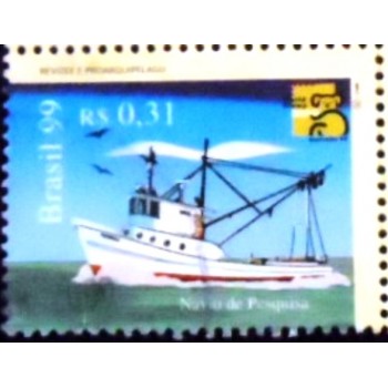 Selo postal do Brasil de 1999 - Navio de Pesquisa U